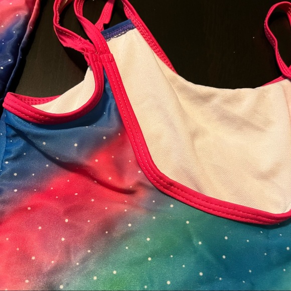 Set of two Jojo Siwa Rainbow One Piece Bathing Suits, Size 5-6 and 10-12 - Picture 4 of 9